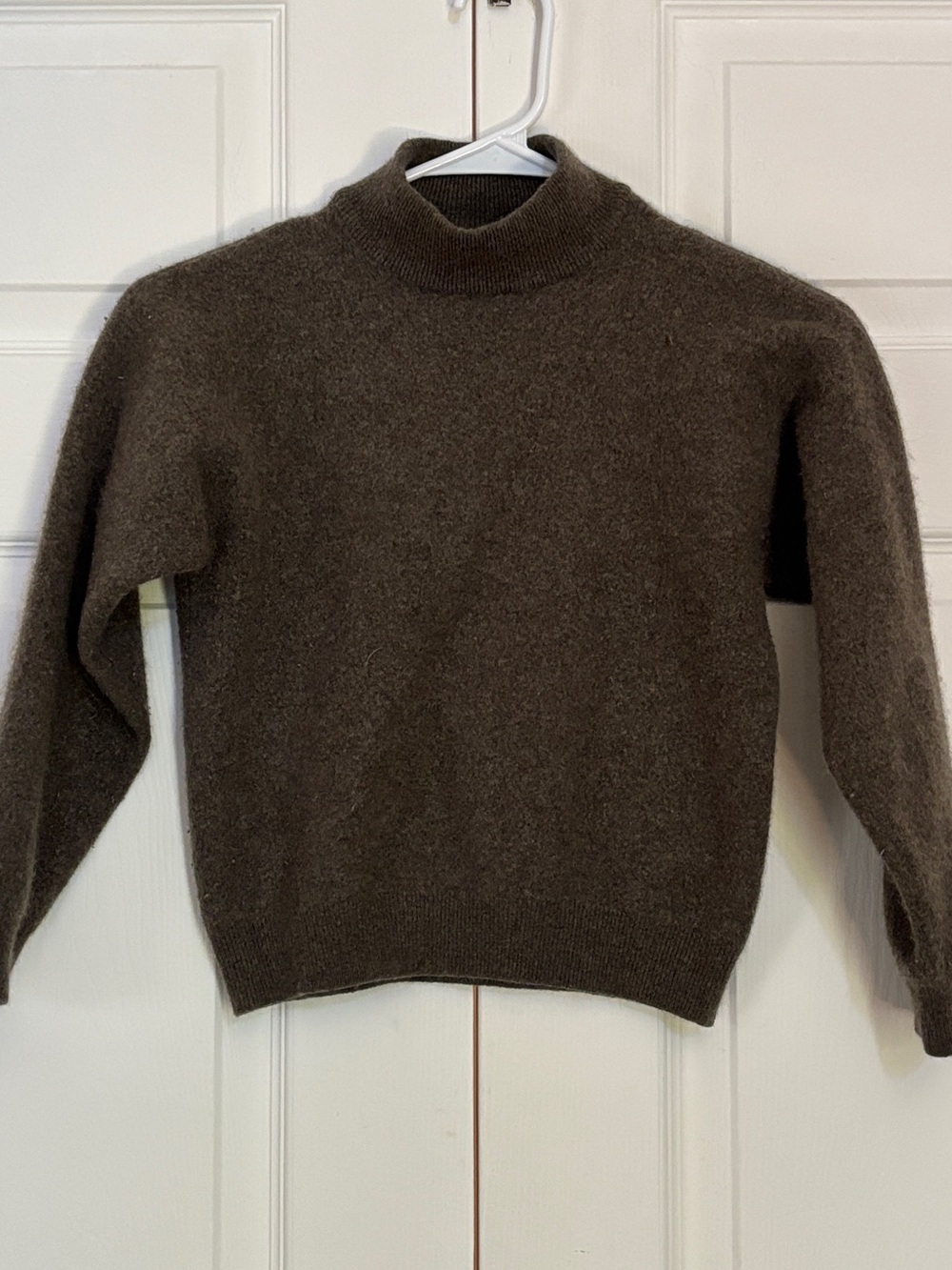 Charter Club Cashmere Women’s Brown Mock Neck Sweater Size S 100% Cashmere